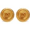 CHANEL Pre-Owned - Orecchini a clip CC 1986-1994 - Donna - placcatura in oro - Taglia unica