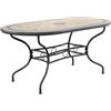 MIlani Home VENTUS - tavolo da giardino in ferro con piano in mosaico 90 x 160