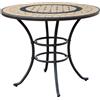 MIlani Home VENTUS - tavolo da giardino in ferro con piano in mosaico Ø 90