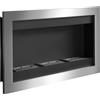 HomCom Camino a Bioetanolo da Parete con 3 Bruciatori in Acciaio Inox 1.5LT 110 x 63 x 16cm