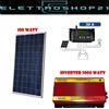 Kit Fotovoltaico 1 Kw giorno Pwm Inverter 3000w Isola Solare Pannello 100W