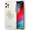 Guess GUHCP12LPCUGL4GTR Custodia per iPhone 12 Pro Max 6,7 Trasparente Glitter 4G Big Logo