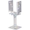 Alberts 218058 Staffa portapalo ad U, regolabile in altezza e larghezza e da avvitare, zincato galvanico, con strato spesso passivato, larghezza 71-161 mm, altezza 150-190 mm