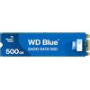 Western Digital WD Blue SA510, 500 GB, M.2 SATA SSD, fino a 560 MB/s, Include Acronis True Image per Western Digital, clonazione e migrazione del disco, backup completo e ripristino rapido, protezione da ransomware