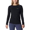 Columbia Midweight Stretch Long Sleeve Top Maglia Termica per Donna, Fall Winter 2024/2025, XL, Black