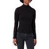 Urban Classics Longsleeve Ladies Lace Striped Sweater T-Shirt, Nero (Black 00007), M Donna