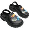 Hot Wheels Zoccoli Bambino con Charms, Ciabatte Bambino Estive per Giardino, Spiaggia, Piscina (Nero, 28/29 EU)