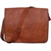 Fatto a mano 11/13/15/16/17/18" Borsa Messenger Uomo Pelle Vintage Tracolla Laptop Valigetta