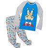 SONIC THE HEDGEHOG Sonic Pigiama A Maniche Lunghe per Ragazzi, Pigiama Bambino 4-14 Anni, Pigiama Due Pezzi in Cotone (9-10 Anni, Blu/Grigio)