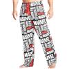 Marvel Pantaloni Pigiama Uomo - Pantaloni Cotone da Casa 100% - Pigiama Avengers Gadget Regalo (Nero/Bianco, 2XL)