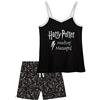 Harry Potter Pigiama Bambina Pigiama Estivo Bambina Corto 7-14 Anni con Maniche Corte o Canotta Pigiama Cotone Bambina Idea Regalo Gadget (9-10 Anni, Nero)