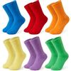 CityComfort Calze Donna Invernali al Polpaccio - Pacco Da 5/6 Calzettoni Donna Colorati di Pile Morbidi e Caldi Taglia Unica 37-41 (Arcobaleno)