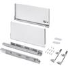 Emuca - Cassetto esterno Vertex 3D 60 kg altezza 242 mm, profondità 450 mm, Verniciato bianco, Acciaio