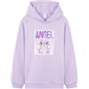 Disney Felpe con Cappuccio per Bambina, Morbida Felpa - Regalo Ragazza (Punto Paillettes Viola, 13-14 Anni)