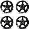 BORBET 4x Cerchi Borbet F 6.5x16 ET35 4x98 black glossy compatibile con Lancia Musa Ypsilon