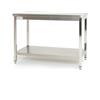 Ristoattrezzature Modello: 100562003,Tavolo in acciaio inox 120x60x85h cm su gambe con piano di fondo EC