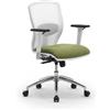 LEYFORM poltrona da ufficio SPRINT RE con braccioli regolabili in altezza, base alluminio lucido e parti in plastica bianche - 179342R-E/RT