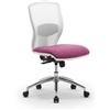 LEYFORM poltrona da ufficio SPRINT RE senza braccioli con base alluminio lucido e parti in plastica bianche - 179312R-E/RT