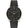 KOMONO Ray Legacy Leather Black Men's Japanese Quartz Analogue Watch with Genuine Leather Strap