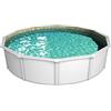 STEINBACH Set piscina a parete in acciaio Nuovo de Luxe II - 012141SA - Ø 360 x 120 cm - Piscina robusta in bianco per fino a 11.000 l di acqua - Con pellicola interna color sabbia invernale e