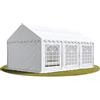 TOOLPORT Tendone per Feste 3x6 m - ignifugo PVC Bianco 100% Impermeabile Gazebo da Giardino Tendone da Esterno Tenda Party