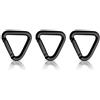 Holesto® Moschettone triangolare - Piccolo moschettone portachiavi - Design a moschettone - Mini moschettone - Set di moschettoni - Moschettone nero - Carabiner - 3 pezzi(grigio)