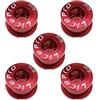 The Lord of the Tools 5pcs Black/Red M8 Single Chainring Bolts Kit 7075 Aluminum Alloy Chainwheel Bolts & Nuts Cycling Disc Screws For Road Bike Mountain Bike BMX MTB