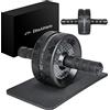 EliteAthlete Ruota Addominali - AB Roller - Perfetto per Fitness Home Gym - AB Wheel incl. tappetino imbottito