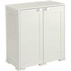 Tontarelli S.p.A. Armadio SIMPLEX Basso+1 RIPIANO Largo Mobile Contenitore, Panna, 79X43XH85.5CM