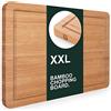 Blumtal Tagliere da Cucina Professionale - Tagliere Legno Grande - Scanalatura Anti-Gocciolamento - Tagliere in Legno Bamboo Antibatterico - 43,5x29,5 cm - Grande