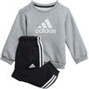 adidas Badge of Sport, Tuta sportiva Unisex - Bimbi 0-24, Grigio (Medium Grey Heather/White), 74 cm