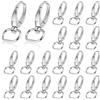 HERCHR Trigger Clips Portachiavi, 20 pezzi Fibbie Girevoli in Lega Catenacci Portachiavi Girevole, moschettone in metallo portachiavi piccolo, Girevole Catenacci Ganci Portachiavi per Borse