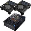 Pioneer DJ Pioneer XDJ-700 DJM-450 DJ Giradischi Mixer XDJ700 DJM450 JP Nero USB Start Set