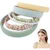 Heveer Cerchietti per Capelli Donna Fasce per Capelli Stile Fiori Colori Puri Perle Raso Gioielli Capelli alla Moda per Donne Ragazze 6 Pezzi Verde