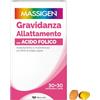 Massigen DailyVit+ - Multivitaminico, Gravidanza e Allattamento, Senza Glutine, In grado di Favorire lo Sviluppo fisiologico Cerebrale e degli Occhi del Feto, 30 Compresse da 11 g + 30 Perle da 700 mg