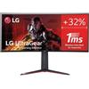 LG Monitor Gaming UltraGear 34GN850P 34'' QuadHD UltraWide Curvo 21:9 LED NanoIPS 1ms HDR 400 3440x1440 G-Sync Compatible e AMD FreeSync Premium 160Hz HDMI Display Port USB Hub Flicker Safe Nero