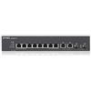 Zyxel Switch gestito di Layer 2, 8 porte Gigabit Ethernet - Design senza ventola con 2 porte Gigabit combo e modalità ibrida su cloud [GS2220-10]