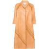 Prada Pre-Owned - Cappotto in pelle - Donna - seta/viscosa/pelle di agnello - 38 - Toni neutri