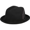 Stetson Cappello in Lana Sandover Player Donna/Uomo - da Pioggia di Feltro Outdoor con Fascia Pelle Autunno/Inverno - XL (60-61 cm) Nero