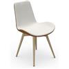 Midj Sedia Dalia S L con base in legno e scocca imbottita di Midj