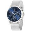 Orologio Uomo Maserati Epoca Multifunzione Maglia Milano Blu R8853118019 NUOV...