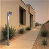 Paletto da Giardino Solare Grigio da 100cm IP54 in Alluminio Colore Bianco Naturale 4.000K