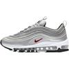 Nike Air Max 97 QS GS Running Trainers 918890 Sneakers Scarpe (UK 4.5 us 5Y EU 37.5, Metallic Silver Varsity Red 001)