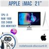 Apple iMac 21" SLIM Cpu i5 16gb RAM SSD 240gb Osx Monterey A1418 CREPA VETRO