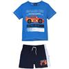 Disney Cars Bambino Maglietta e Pantaloncini (Blu,8 Anni)