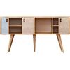 WELL HOME MOBILIARIO & DECORACIÓN Console, tavola agglomerata al 100% respinto in melamina, colore quercia bianco