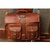 Fatto a mano GVB Retro S TO XXL Borsa a tracolla per laptop con messenger in pelle di capra