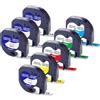 Labelwell 8x Compatibile per Dynmo 91221 91201 12267 91202 91203 91204 91205 Nastro per Etichetta 12mm x 4m Compatibile per Dynmo 200B XR Lt-100H Lt-110T Lt-100T Qx50 Xm 2000 80