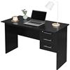 WOLTU Scrivania con 3 Cassetti, 120x60x75cm, Tavolo da Lavoro, Scrivania per Computer, Porta PC in Legno, Noir， TS59sz