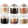 ecooe 6x120 ml Tazza Caffè Doppio Vetro Borosilicato Set di 6, Bicchieri da Espresso a Doppia Parete Trasparente, Tazzine Vetro Doppio per Tè, Caffè, Regalo di Compleanno per un Amico dei Genitori